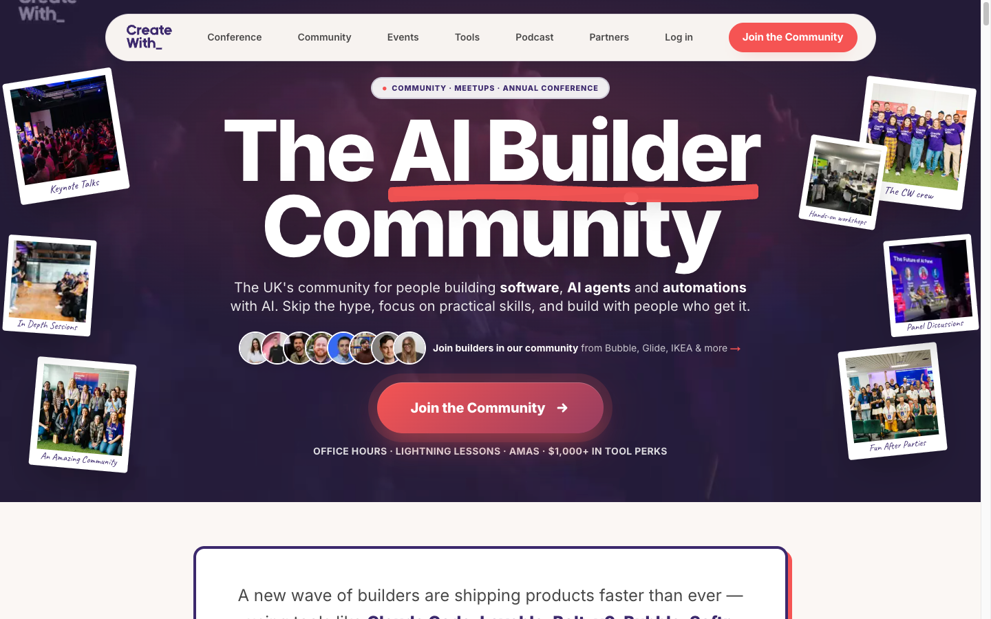 Create With — the AI builder community